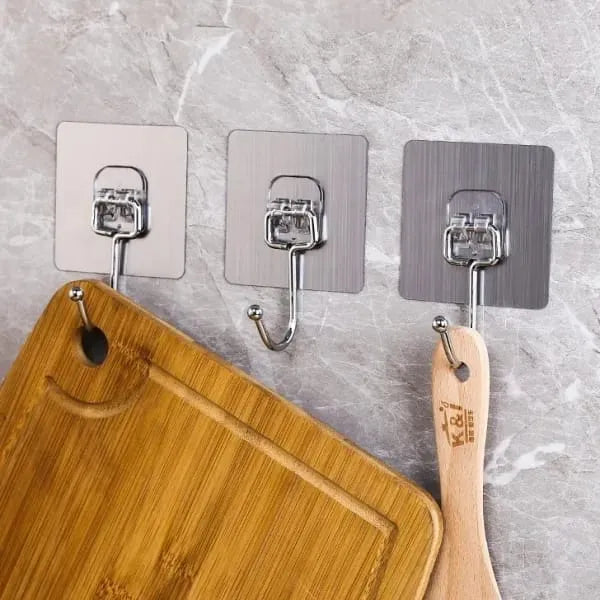 Large Adhesive Hooks - Pack Of 10