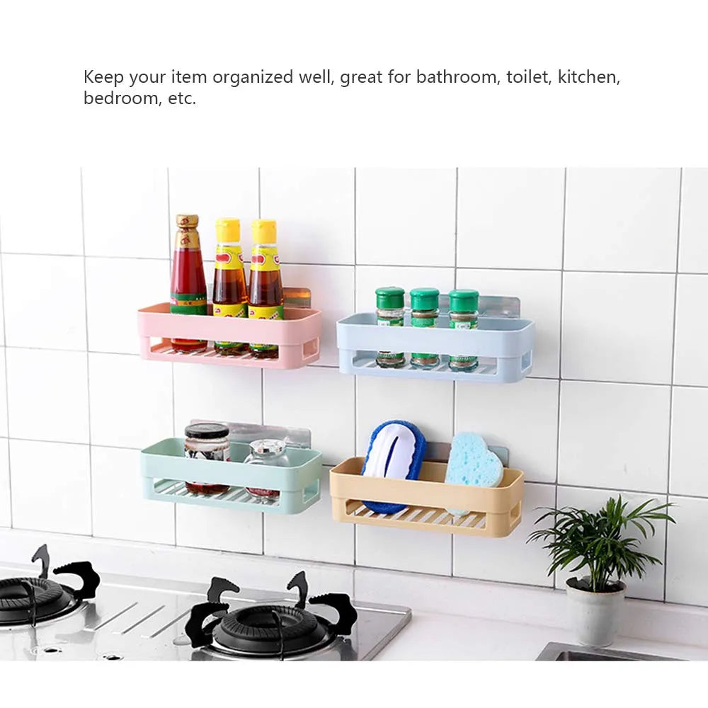 Plastic Rectangular Wall Shelf Storage Organizer