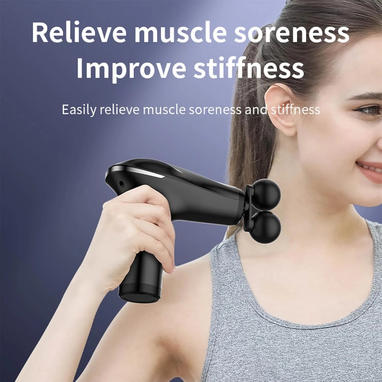 Massage Gun Electric 5 in 1 Double-Headed Electric Massager Gun Full Body Massager