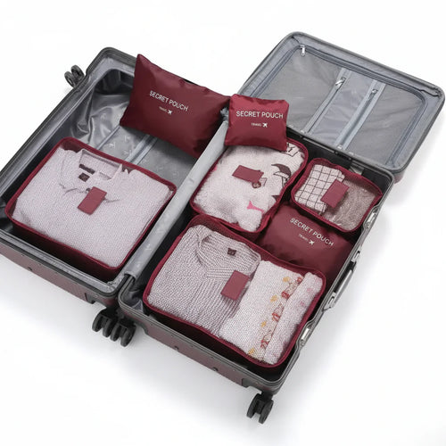 6pcs/Set Travel Storage Bag Portable Luggage Clothes Tidy Pouch Zip Toiletry Organizer
