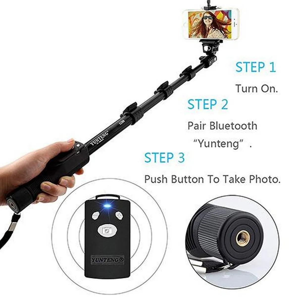 YUNTENG Yt-1288 Selfie Stick & Tripod For Phone