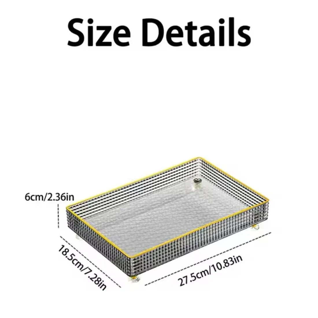 Multipurpose Transparent cosmetics storage Tray