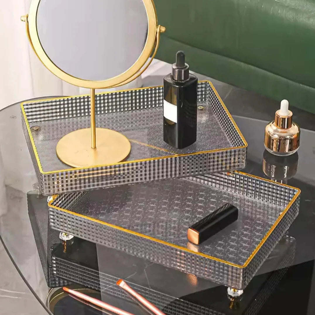 Multipurpose Transparent cosmetics storage Tray