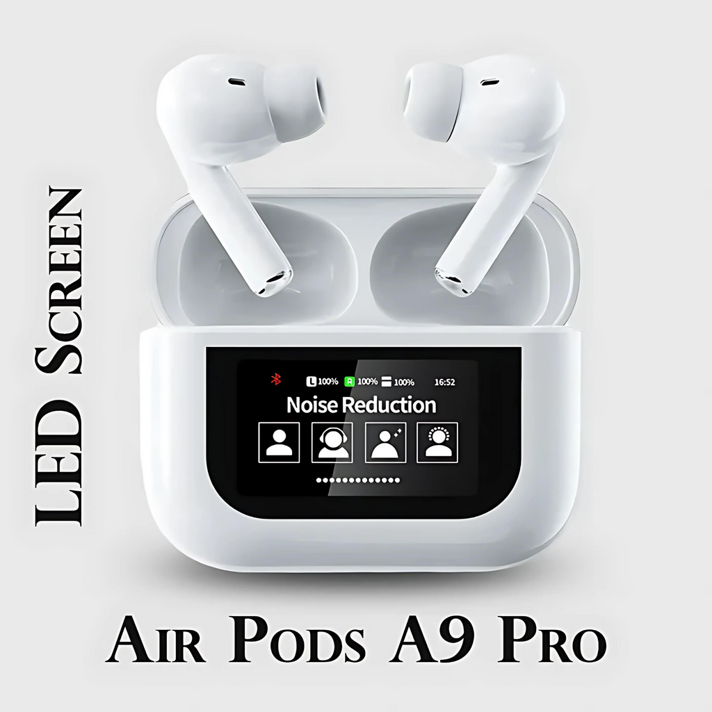A9 PRO ANC/ENC Wireless AirPods with Smart Display & Touch Control